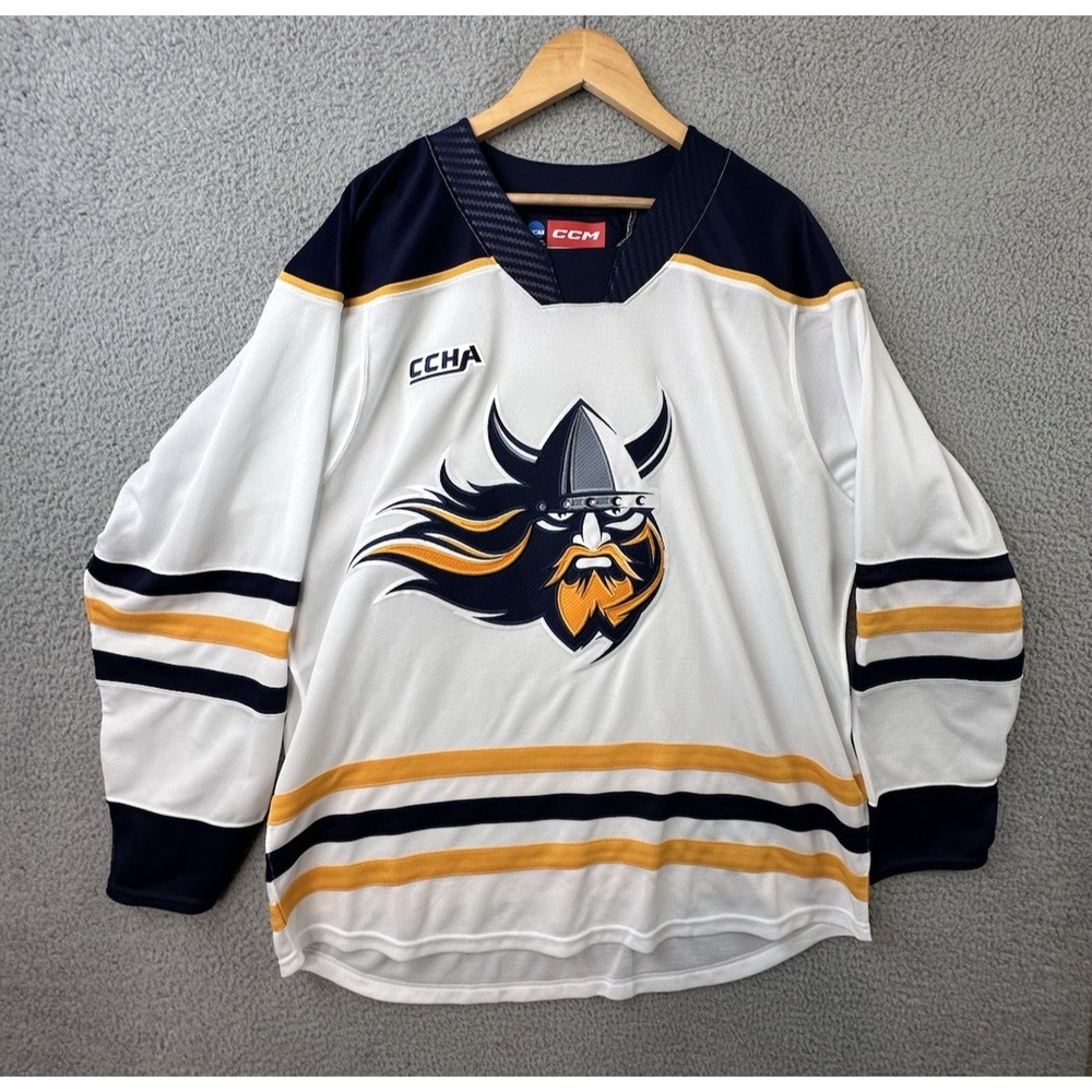 Augustana University Vikings Hockey Jersey Mens Large White CCM NWT